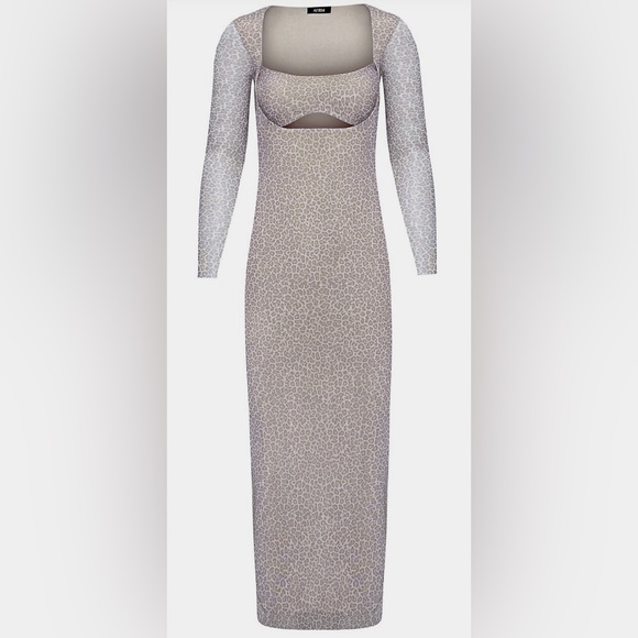 AFRM Leopard Print Kellen Cutout Midi Dress, sz 2X - Picture 5 of 14